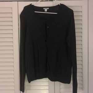 Gray button down sweater